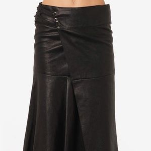 Isabel Marant wrap leather skirt.